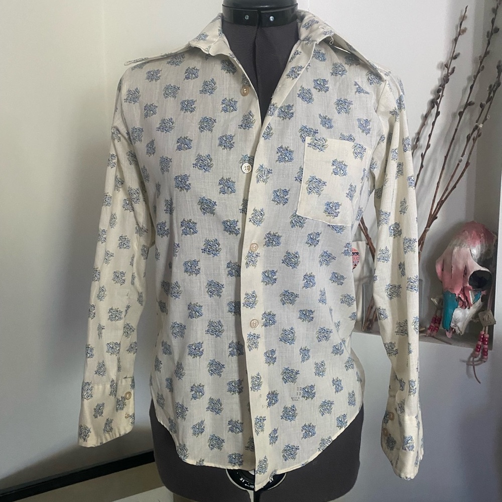 VTG Kaynee flower print button down, small